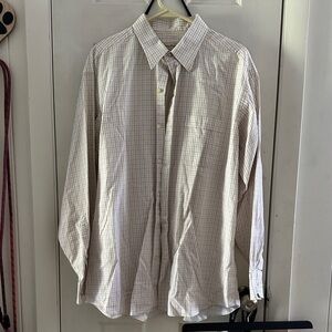 Tommy Bahama Men's Cream Checkered Button Down Shirt